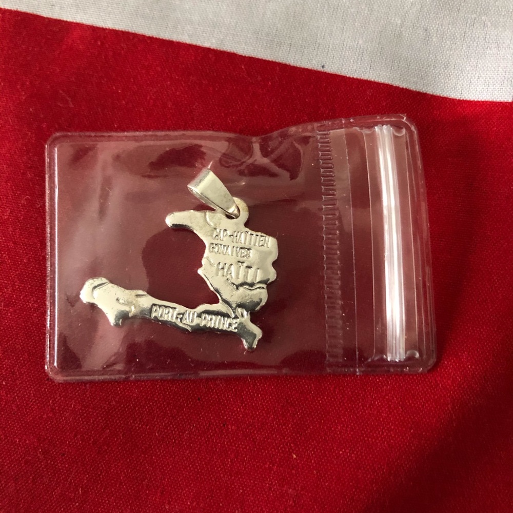 Silver Plated “Island of Haiti” Pendant